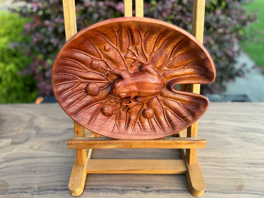 Carved Frog Bowl